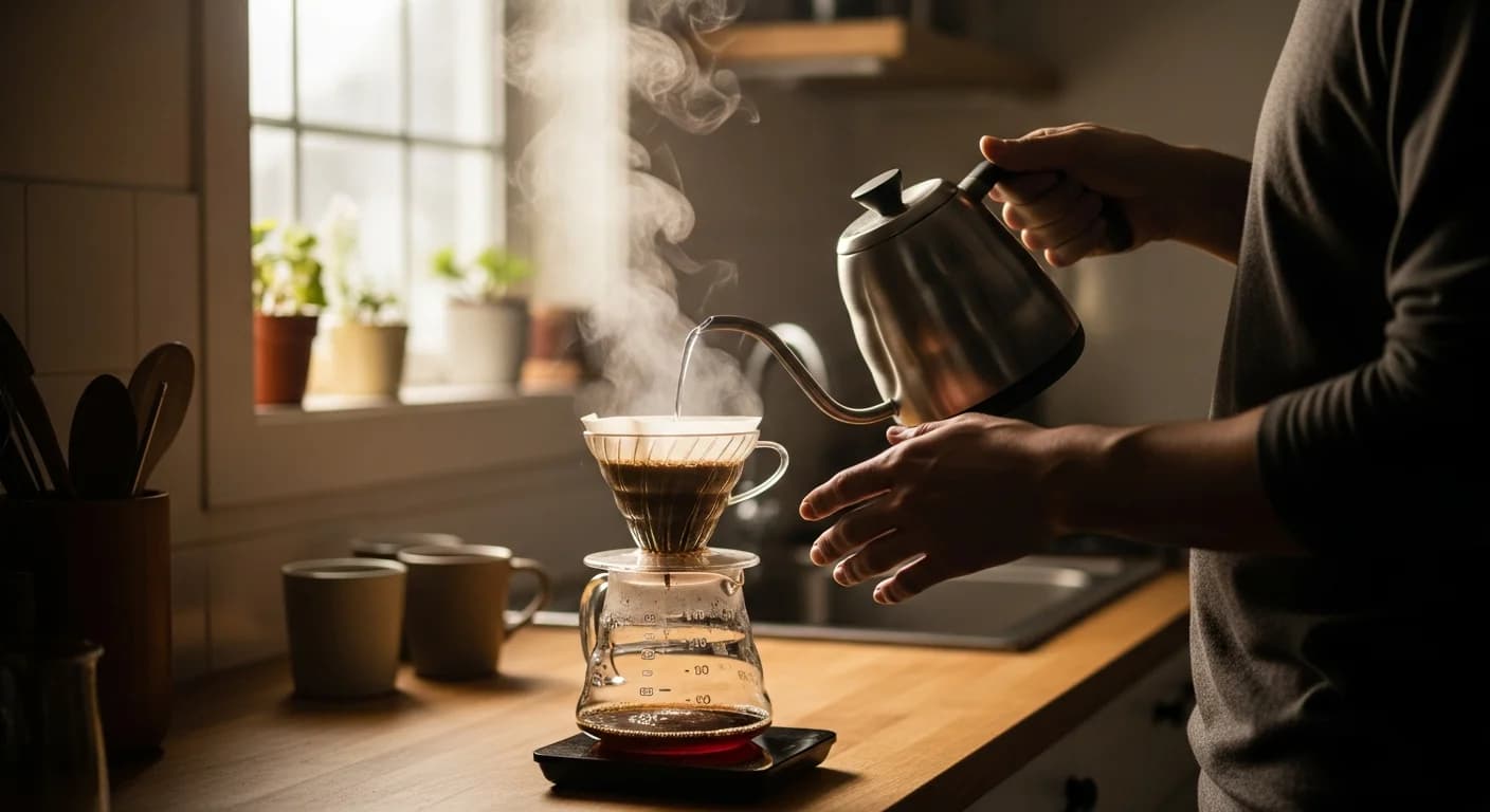 コーヒーの粉と水の比率ガイド|薄い・濃いを調整する黄金比とは
