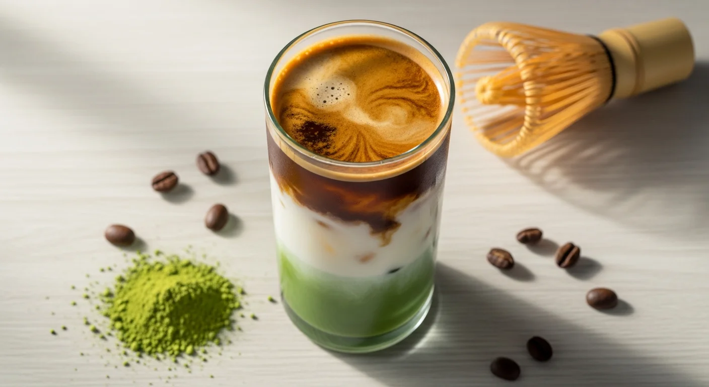 アイス抹茶コーヒーの作り方|涼しげな日本風アレンジドリンク