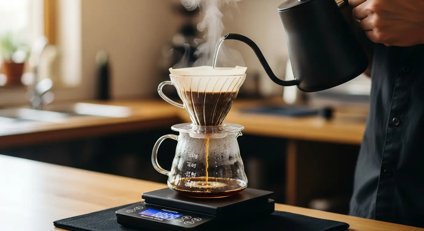 コーヒースケールを使ったペーパードリップの抽出